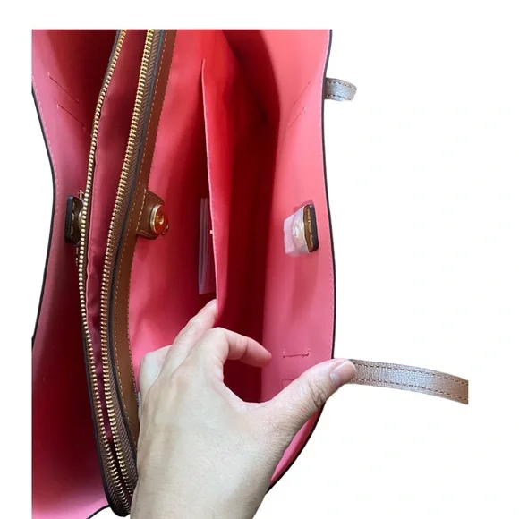 NEW NWOT coach bag leather tote brown town avenue - Picture 5 of 6